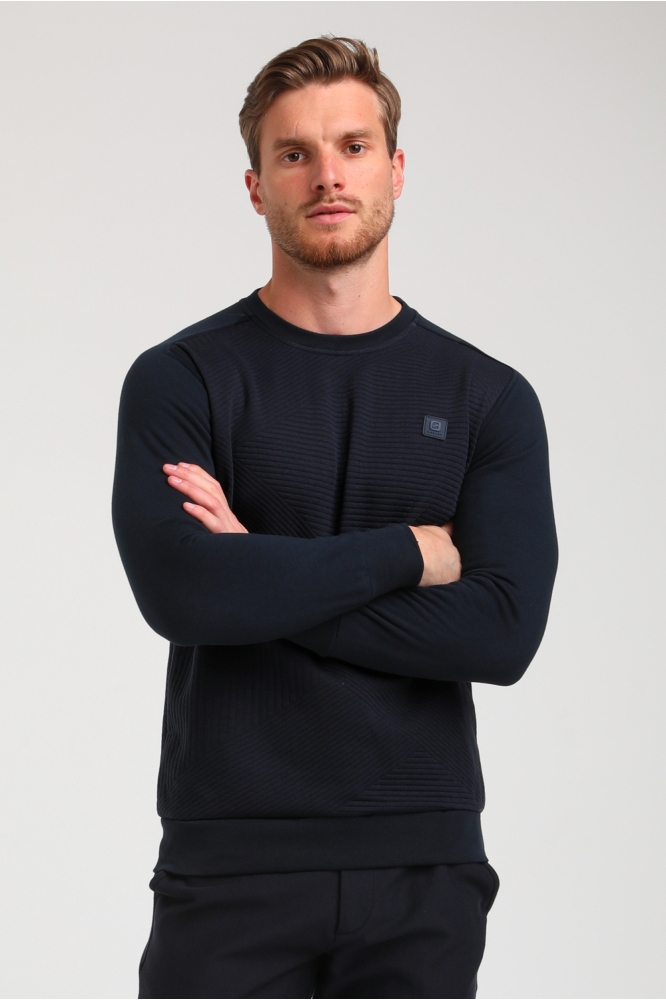 JACQUARD ROUNDNECK SWEATER 774783 301 navy