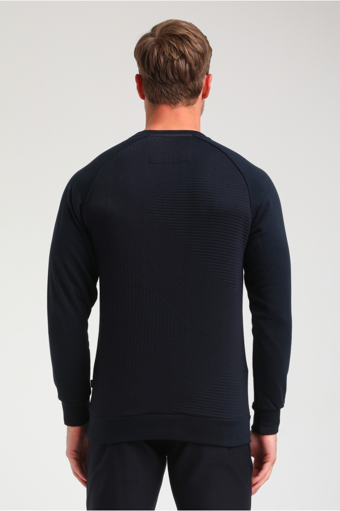 JACQUARD ROUNDNECK SWEATER 774783 301 navy