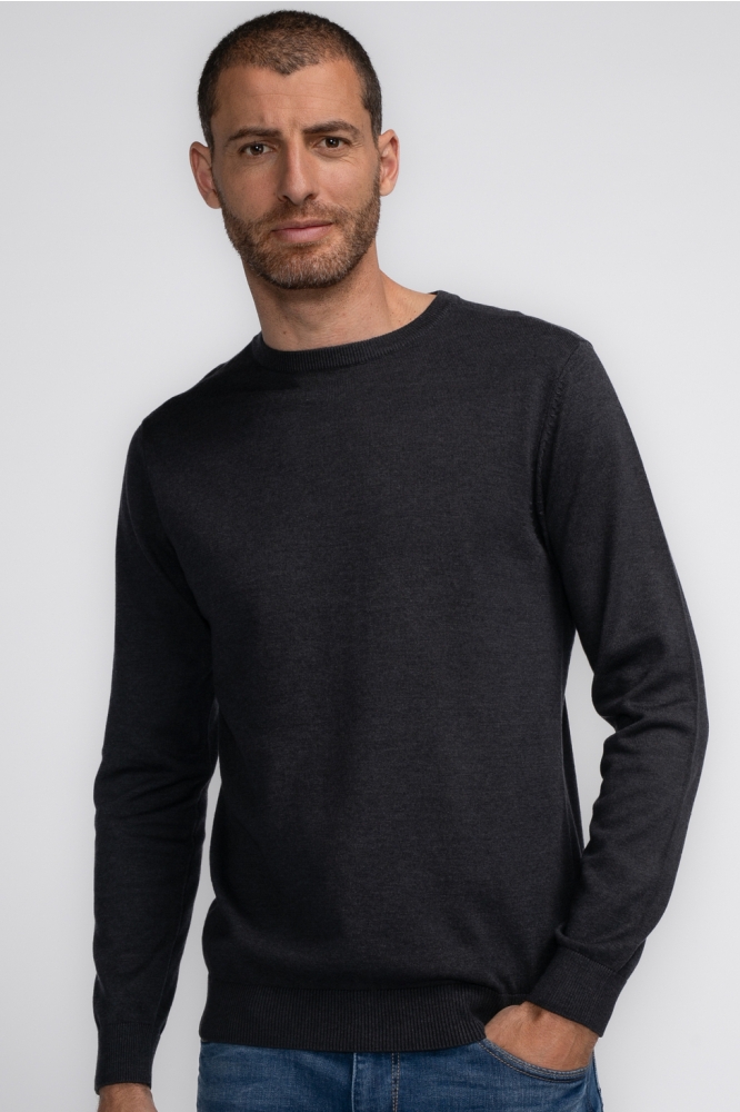 KNITWEAR ROUND NECK BASIC M 3040 KWR201 5120 Sky Captain