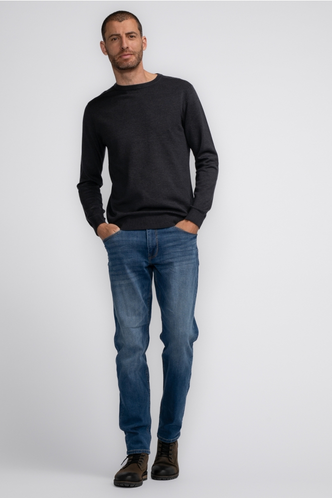 KNITWEAR ROUND NECK BASIC M 3040 KWR201 5120 Sky Captain