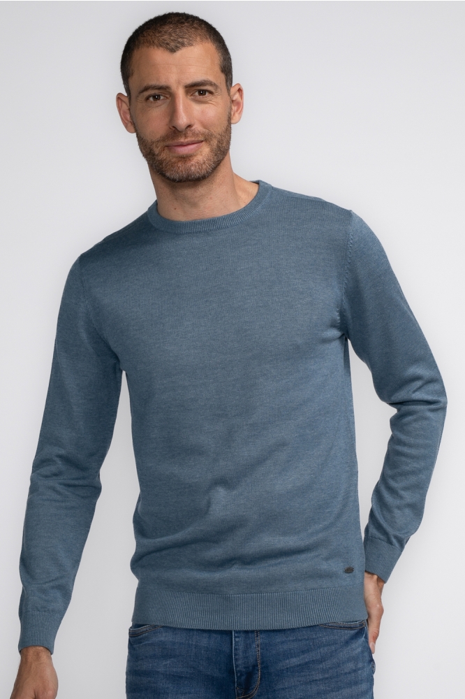 KNITWEAR ROUND NECK BASIC M 3040 KWR201 5183 Light Shadow