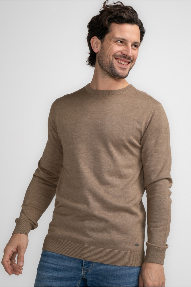 KNITWEAR ROUND NECK BASIC M 3040 KWR201 7140 Oak