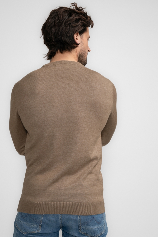 KNITWEAR ROUND NECK BASIC M 3040 KWR201 7140 Oak