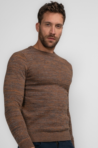 Petrol Industries Trui KNITWEAR ROUND NECK BASIC M 3040 KWR240 Dark Caramel