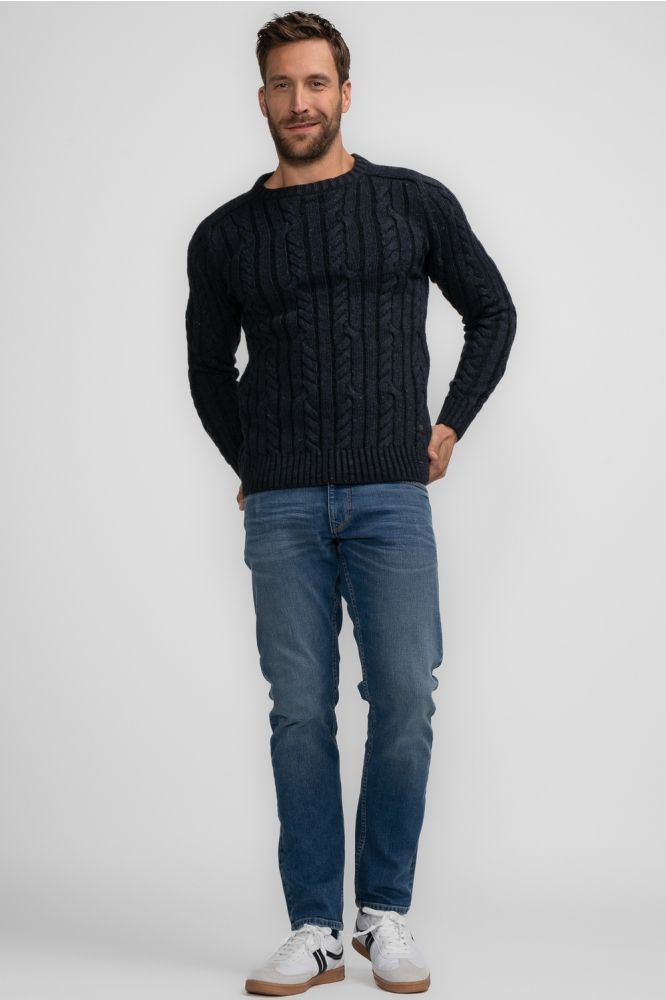 KNITWEAR ROUND BASIC M 3040 KWR247 5120 Sky Captain