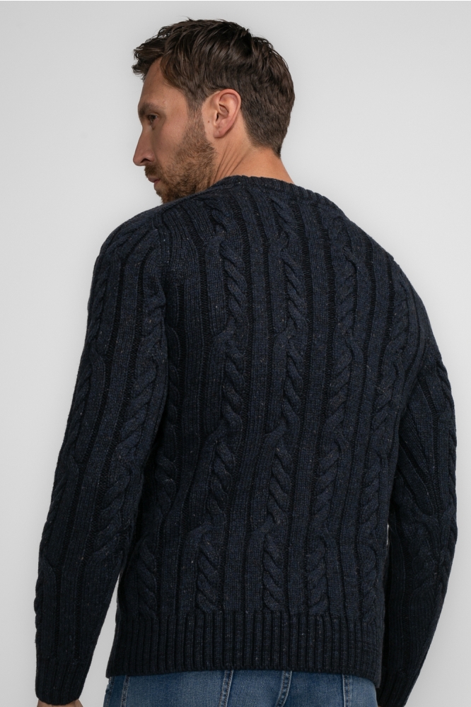 KNITWEAR ROUND BASIC M 3040 KWR247 5120 Sky Captain