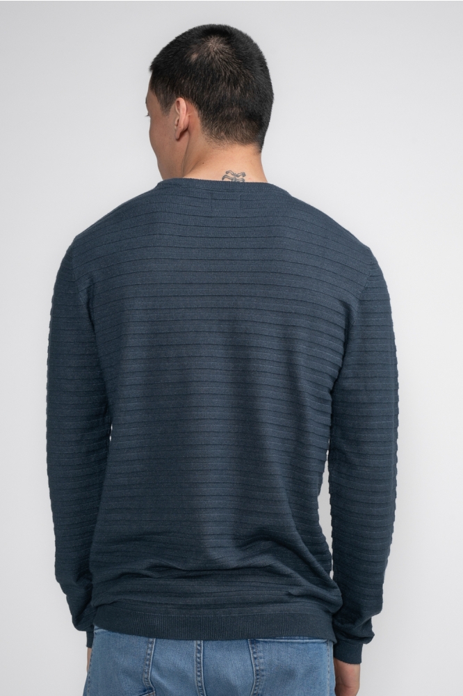 KNITWEAR ROUND NECK BASIC M 3040 KWR269 Midnight Blue 5185