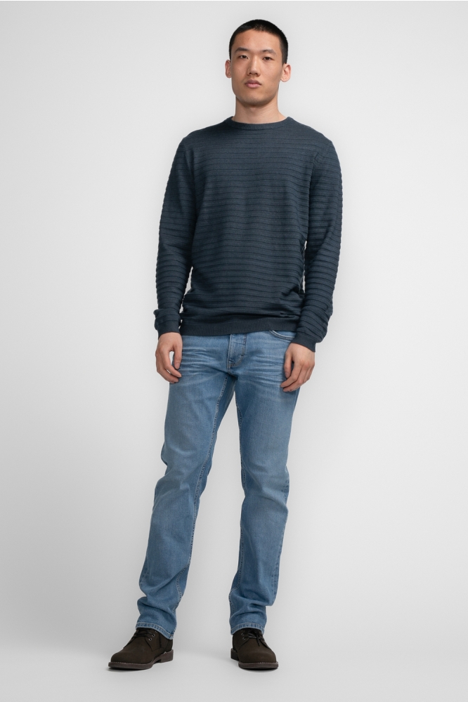 KNITWEAR ROUND NECK BASIC M 3040 KWR269 Midnight Blue 5185