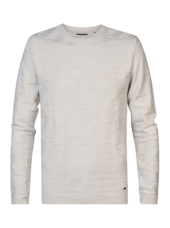 Petrol Industries Trui KNITWEAR ROUND NECK M 3040 KWR219 0009 Antique White Melee