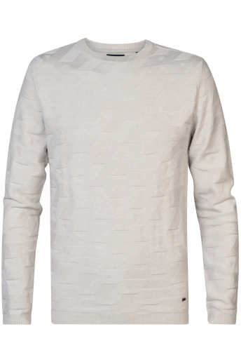 Petrol Industries Trui KNITWEAR ROUND NECK M 3040 KWR219 0009 Antique White Melee