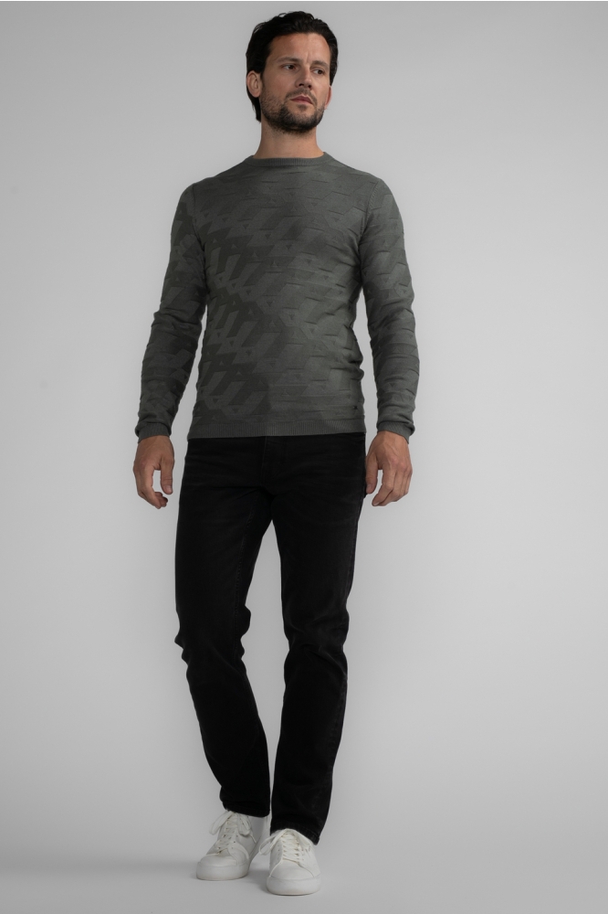 KNITWEAR ROUND NECK BASIC M 3040 KWR219 6165 Dark Sage