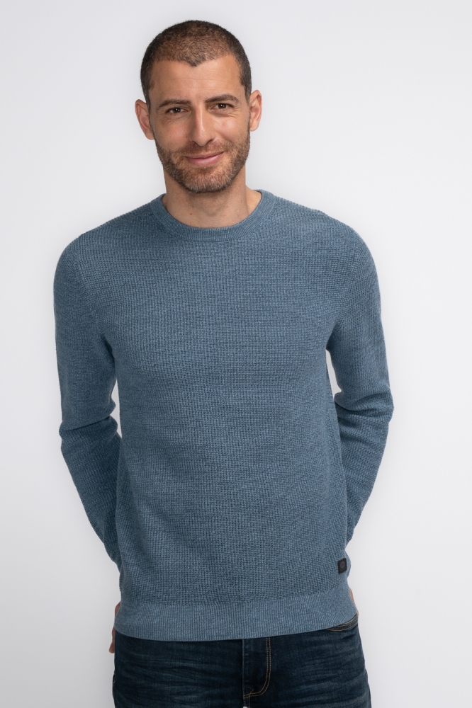 KNITWEAR ROUND NECK BASIC M 3040 KWR225 5183 Light Shadow