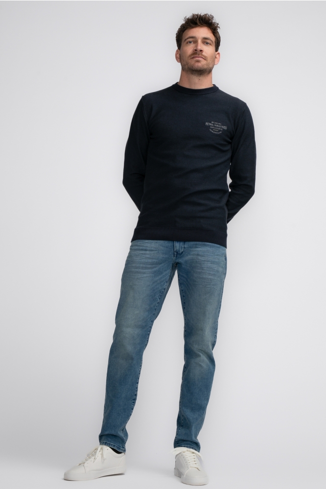 KNITWEAR ROUND NECK BASIC M 3040 KWR233 Sky Captain