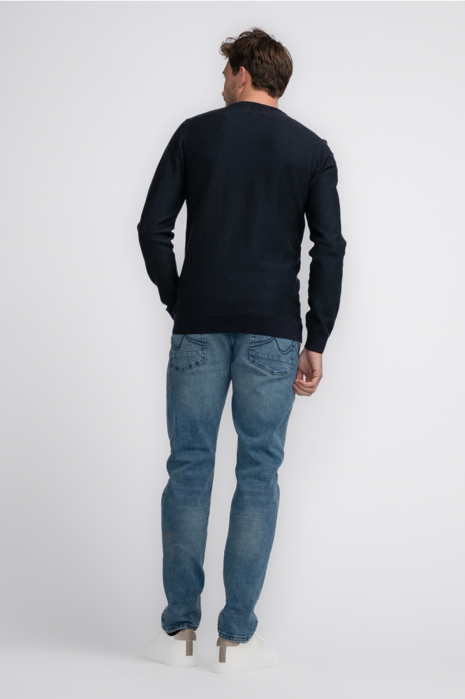 KNITWEAR ROUND NECK BASIC M 3040 KWR233 Sky Captain