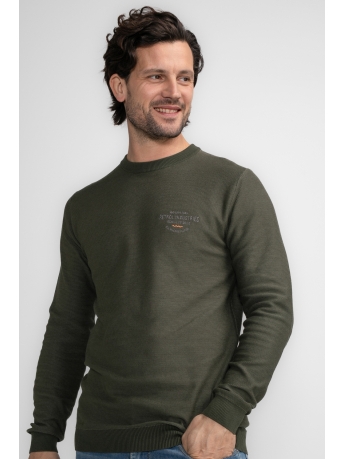 Petrol Industries Trui KNITWEAR ROUND NECK BASIC M 3040 KWR233 Army Green