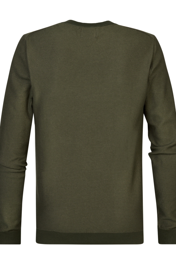 KNITWEAR ROUND NECK BASIC M 3040 KWR233 Army Green