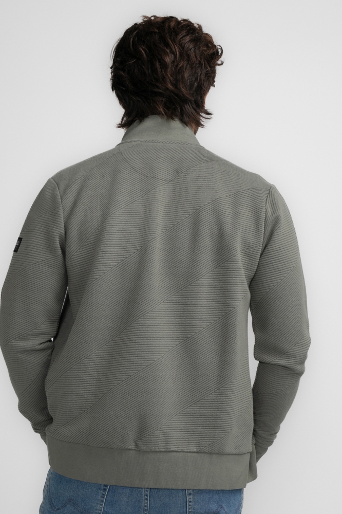 SWEATER COLLAR ZIP M 3040 SWC315 6165 Dark Sage