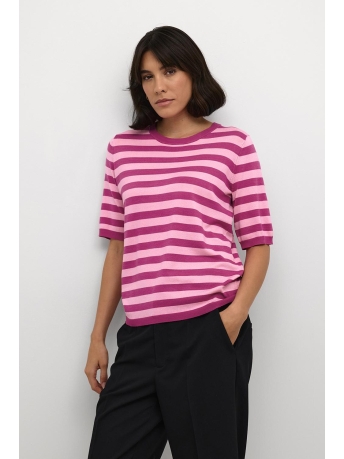 Kaffe Trui KALIZZA STRIPED KNIT 10508410 106212 FUCHSIA/ROSEBLOOM