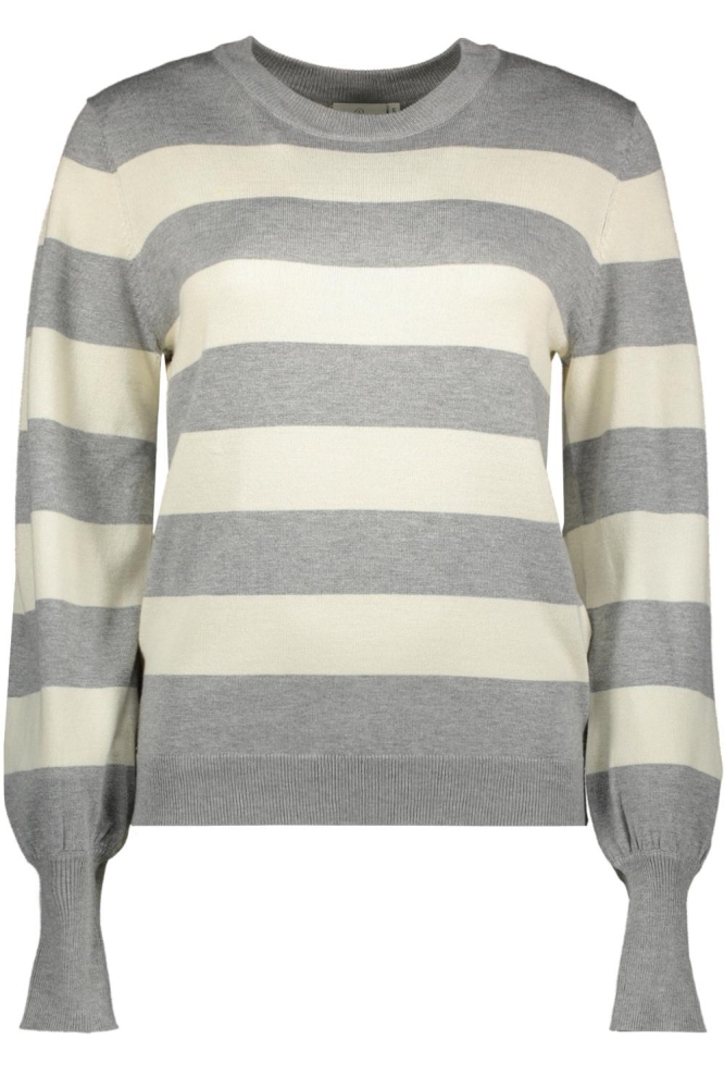 KALIZZA STRIPED PULLOVER 10509299 106229 GREY MELANGE/TURTLEDOVE