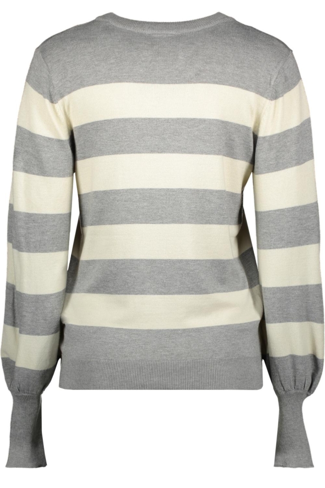 KALIZZA STRIPED PULLOVER 10509299 106229 GREY MELANGE/TURTLEDOVE