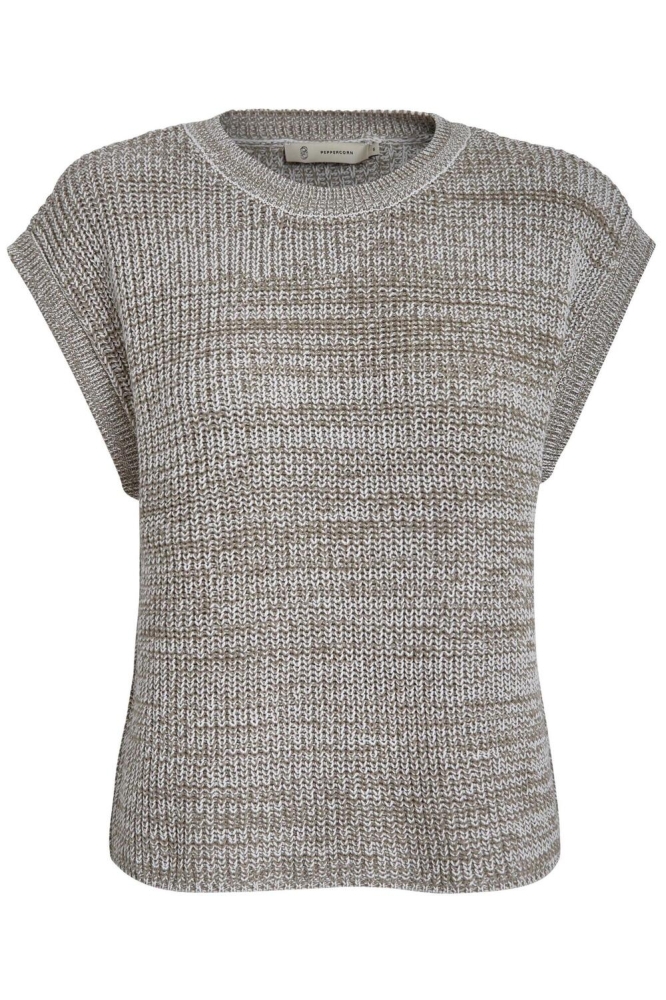 BEALA SLEEVELESS KNIT TOP PC7939 0178M WINTER TWIG SAND MEL