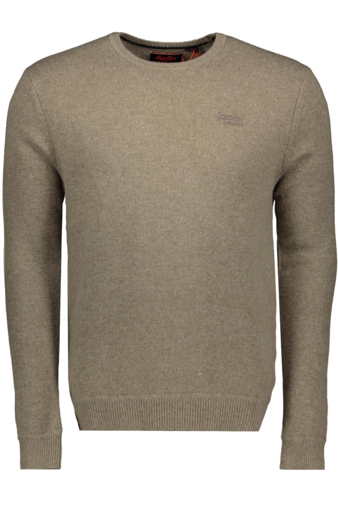 ESSENTIAL SLIM FIT CREW JUMPER M6110641A CGK LIGHT BROWN MARL