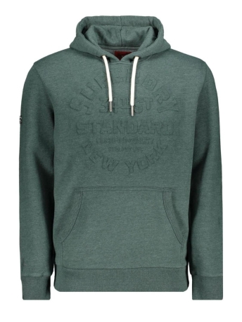 Superdry Trui EMBOSSED LOGO GRAPHIC HOODIE M2013698A R6T Buck Green Marl