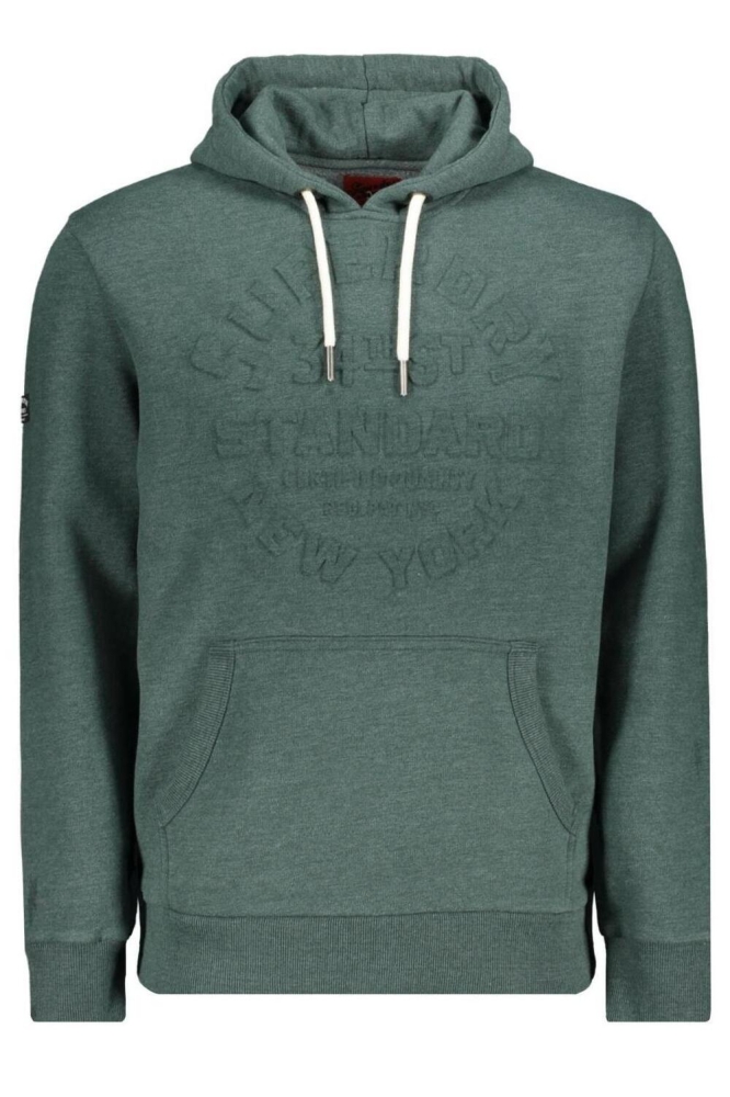 EMBOSSED LOGO GRAPHIC HOODIE M2013698A R6T Buck Green Marl