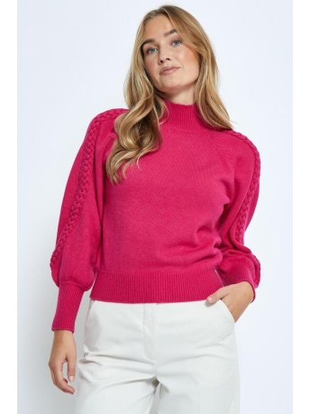 Minus Trui VERA HIGH NECK KNIT MI6293 4624 MAGENTA