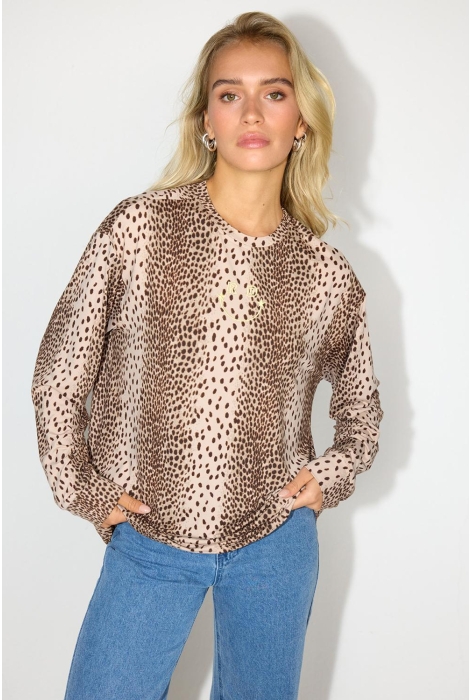 Refined Department ladies knitted leopard ls