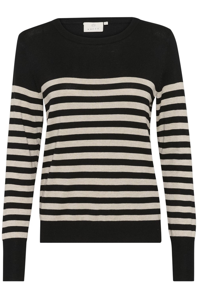 KALIZZA STRIPED KNIT PULLOVER 10509065 106347 BLACK/FEATHER GRAY