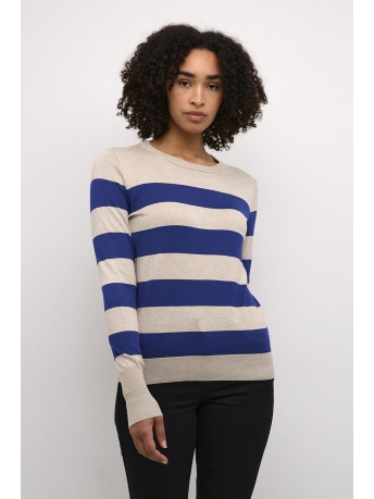 Kaffe Trui KALIZZA STRIPED KNIT PULLOVER 10509065 106356 BLUE/FEATHER GRAY