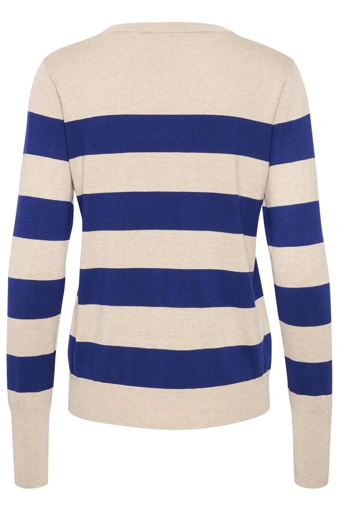 KALIZZA STRIPED KNIT PULLOVER 10509065 106356 BLUE/FEATHER GRAY