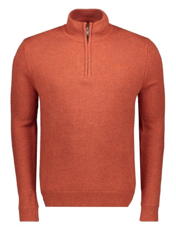 Superdry Trui ESSENTIAL EMB KNIT HALF ZIP M6110640A AUTUMNAL ORANGE