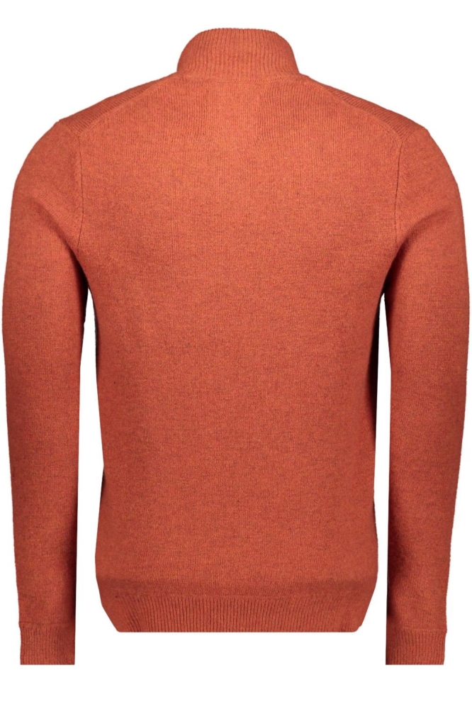 ESSENTIAL EMB KNIT HALF ZIP M6110640A AUTUMNAL ORANGE