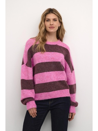 Culture Trui CUKIMMY PULLOVER 50109763 106235 PINK/VIOLET MELANGE STRIP