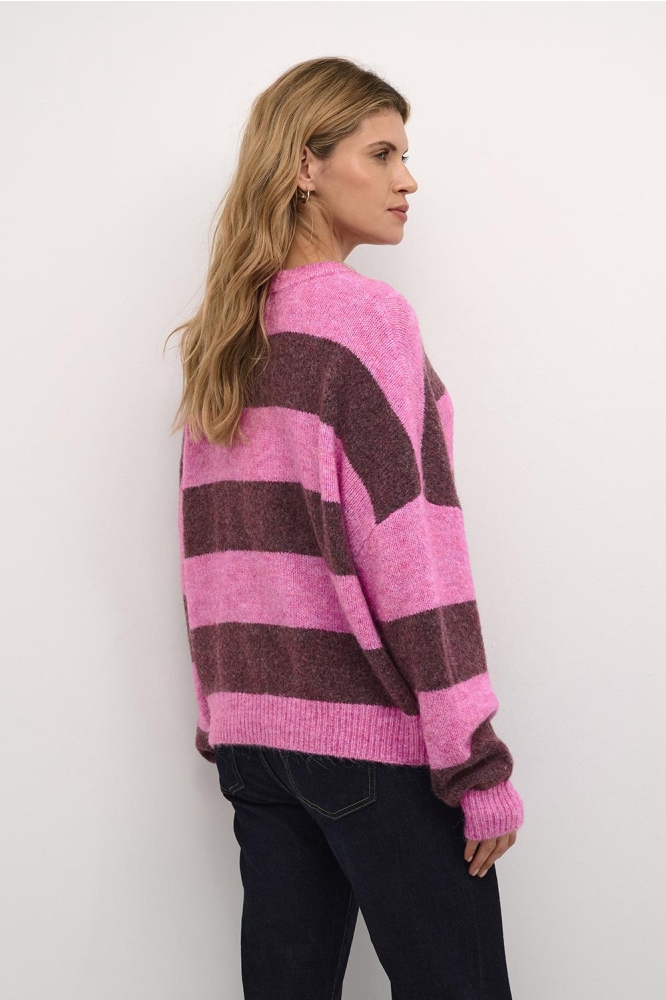 CUKIMMY PULLOVER 50109763 106235 PINK/VIOLET MELANGE STRIP