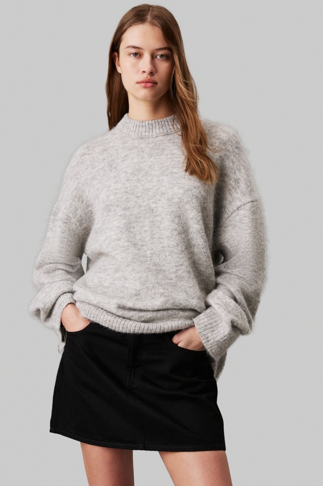 TEXTURED LOOSE SWEAT J20J224636 GREY HEATHER