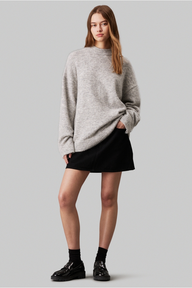 TEXTURED LOOSE SWEAT J20J224636 P41 GREY HEATHER