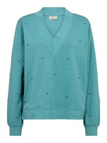 Freequent Trui FQNICE PULLOVER 204190 DUSTY TURQUOISE