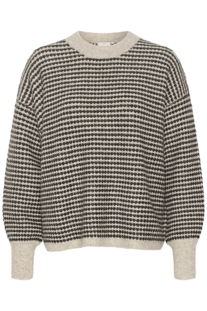 KAELLERY KNIT PULLOVER 10509032 106303 FEATHER GRAY/BLACK STRUC