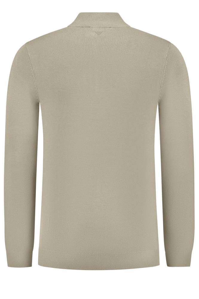 REGULAR FIT KNITWEAR HALFZIP LS 10815 53 TAUPE