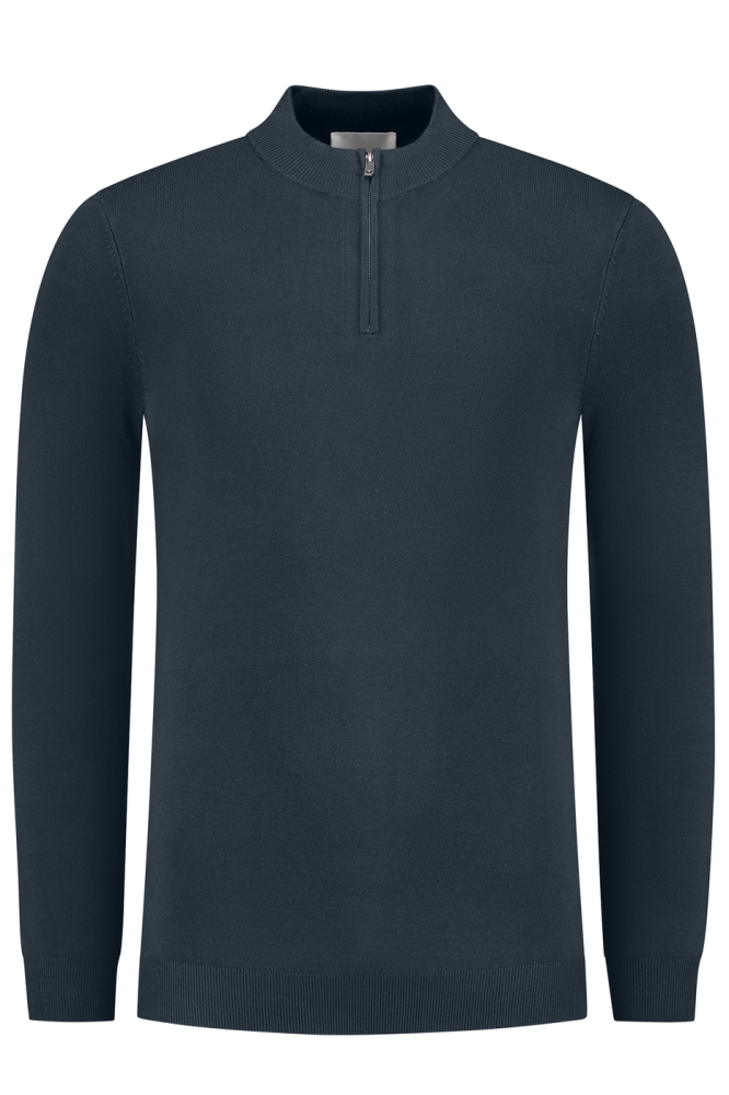 REGULAR FIT KNITWEAR HALFZIP LS 10815 07 NAVY