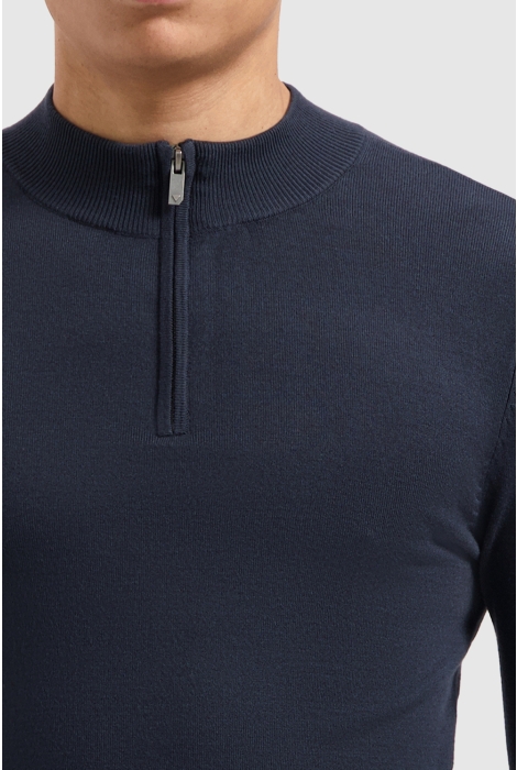 Pure Path regular fit knitwear halfzip ls