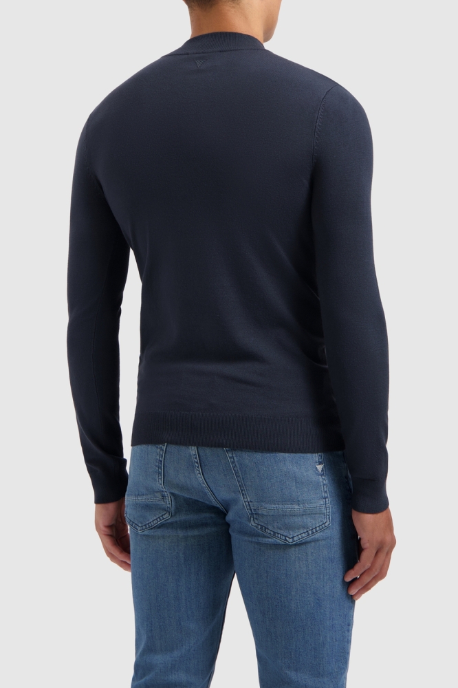 REGULAR FIT KNITWEAR HALFZIP LS 10815 07 NAVY