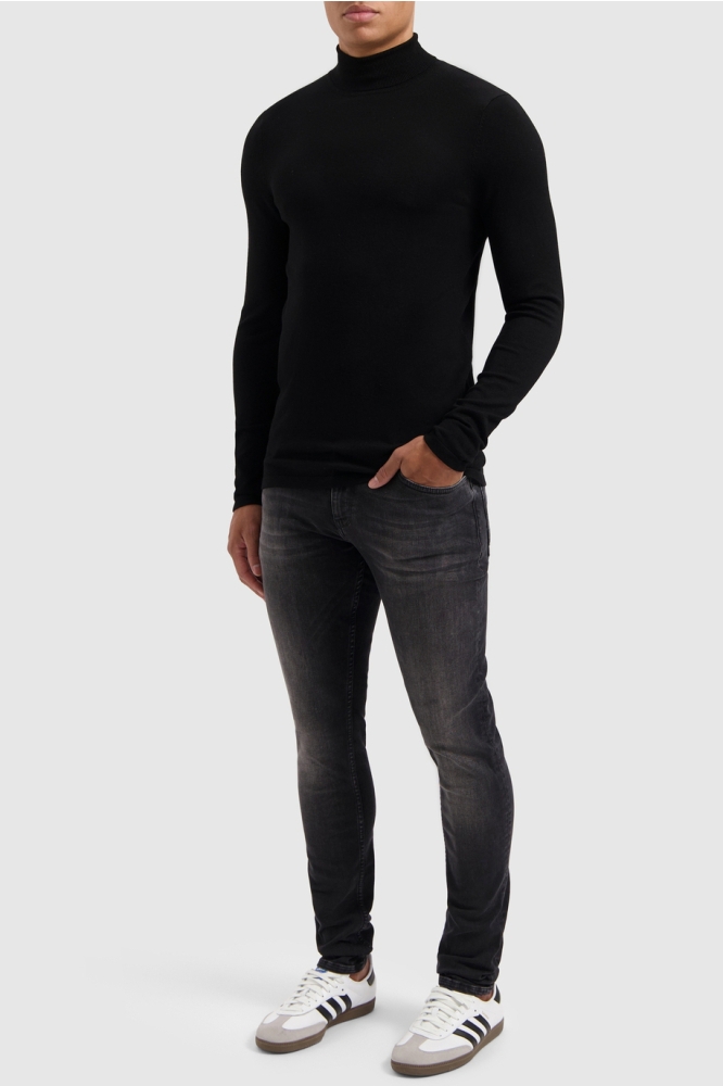 REGULAR FIT KNITWEAR TURTLENECK 10813 02 BLACK