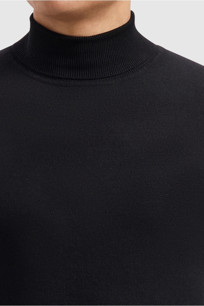 REGULAR FIT KNITWEAR TURTLENECK 10813 02 BLACK