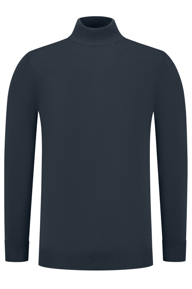 REGULAR FIT KNITWEAR MOCKNECK LS 10814 07 NAVY