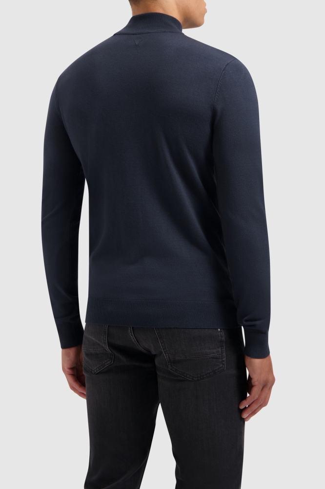 REGULAR FIT KNITWEAR MOCKNECK LS 10814 07 NAVY