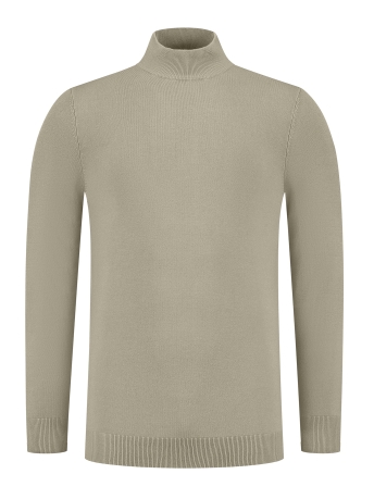 Pure Path Trui REGULAR FIT KNITWEAR MOCKNECK LS 10814 53 TAUPE